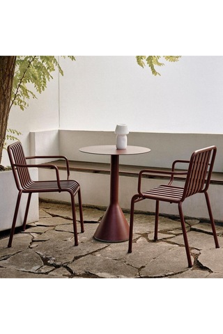 Hay Palissade Dış Mekan Sandalyesi Şık Bahçe Ve Teras Sandalyesi, Ronan & Erwan Bouroullec Bordo