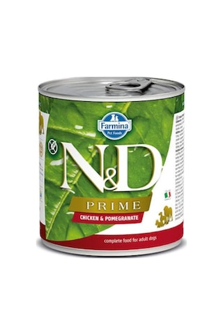 N&D Prime Tahılsız Tavuklu ve Narlı Konserve Yetişkin Köpek Maması 285 G