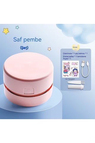 Jifan Masaüstüelektrikli Süpürge Pembe