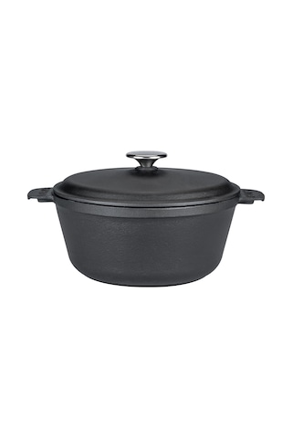 Lava Döküm Yuvarlak Tencere. Çap 26Cm.