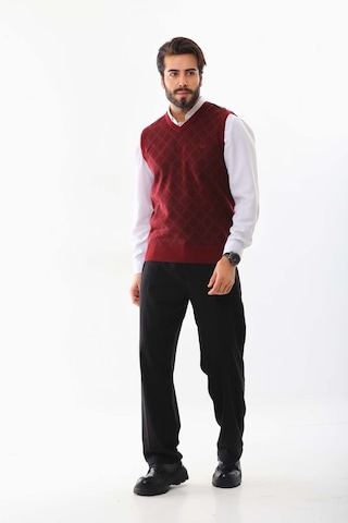 Pelikan Erkek V Yaka Desenli Süveter 9614 Kiremit