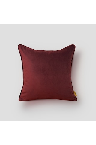 "merlot" Düz Kadife Dokulu Kırlent - Bordo - 45x45 Bordo