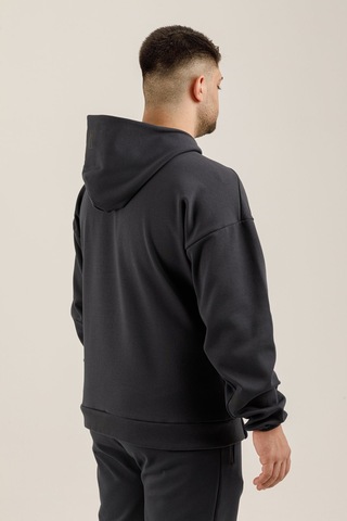 Airlife Clubby Ir Zone Tam Boy Fermuarlı Erkek Büyük Beden Kapüşonlu Sweatshirt Lacivert
