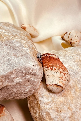 Kurukafa Tasarım İ Taşlı Halka Rose Gold 316l Stainless Steel Çelik Piercing Tragus Helix