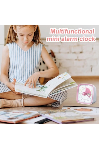 Yunbaoit Gece Işıklı Beyaz, Renkli Gökkuşağı Tasarımlı 60 Dakikalık Mekanik Mutfak Ve Çocuk Zamanlayıcı Sevimli Ve Kullanışlı Timer Pembe