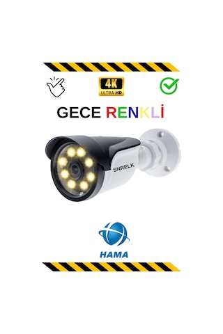 Snrelk Hama 5536 Warm Lıght Gece Renkli 2'li Güvenlik Kamerası