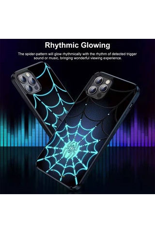 Vkemall  13 Pro Max Uyumlu Model 3: Şarj Edilebilir Pc Kılıf, Örümcek Dinamik Işık Animasyonu, Tam Yönlü Sağlama Ve Darbeye Dayanıklılık