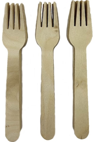 300 Adet Kullan At Ahşap Naturel Tahta Çatal Ahşap