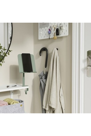Ikea Relatera Telefon/tablet Standı, Açık Gri-yeşil, 14x17x27 Cm