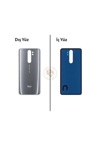 Xiaomi Redmi Note 8 Pro Mineral Grisi Arka Pil Kapağı Batarya Kapağı Lazer Kesim Back Cover Çok Renkli