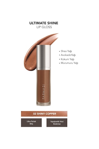 Farmasi Ultimate Shine Dudak Parlatıcısı 02 Shiny Copper