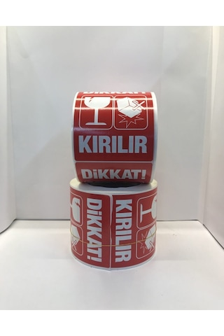 70X80 MM 500'lük Dikkat Kırılır Etiketi