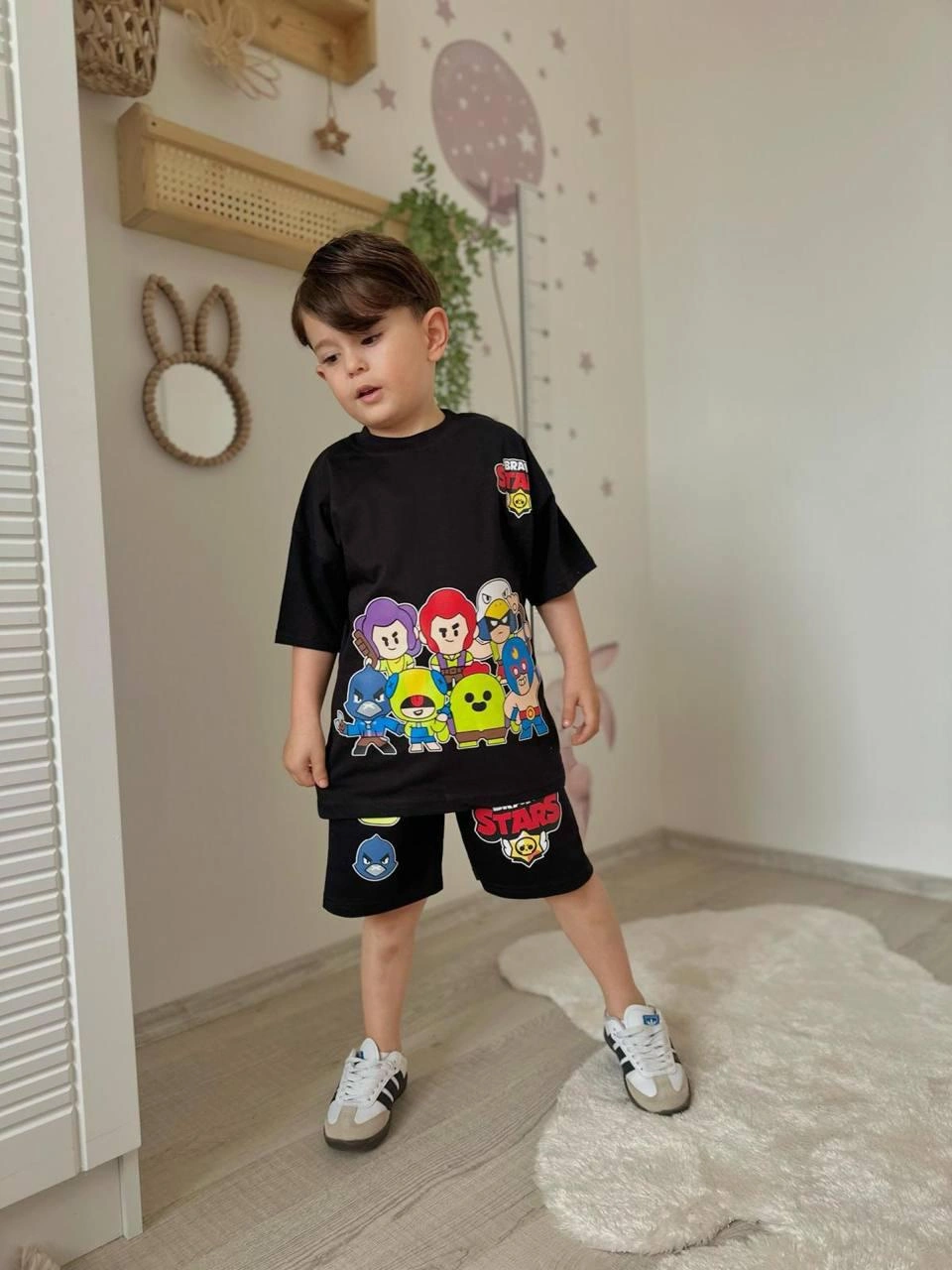 Cg Kids Karakter Baskılı Erkek Çocuk Alt Üst Takım Siyah