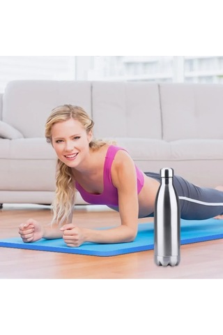 Dinosaurs 500ml Çift Duvar Paslanmaz Çelik Su Şişesi Termos Şişe Sıcak Ve Soğuk Tutun Yalıtımlı Vakum Şişesi Spor Beyaz Bej