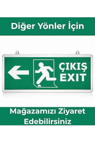 Şarjlı Led Acil Çıkış Armatürü Exit Tabelalı Elektrik Kesintisinde Otomatik Devreye Giren