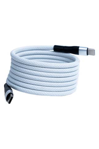 Bmcc-03 Beyaz Manyetik Usb-c-usb-c Kablo 2 M, 60 W Hızlı Şarj