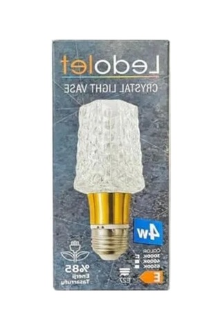 Sarı Işık 4w Kristal Led Ampul E27, Dekoratif Tasarım -