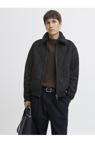 Jack Jones Erkek Yakası Kürklü Bomber Ceket 12282444 Siyah