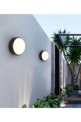 Horoz Artos 20w Yuvarlak Siyah Led Nem Su Geçirmez Banyo Bahçe Modern Tavan Lambası Beyaz Işık 6500k Siyah