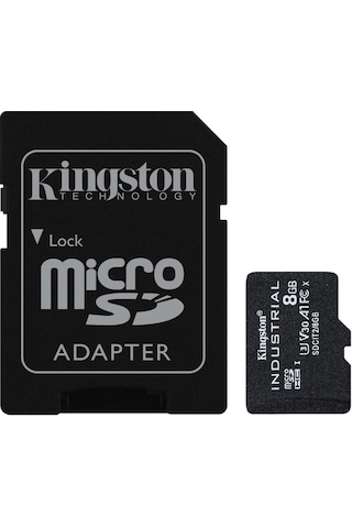 Kingston Sdcıt2-8gb 8gb Microsdhc Industrial C10 A1 Pslc Card + Sd Adapter Hafıza Kartı