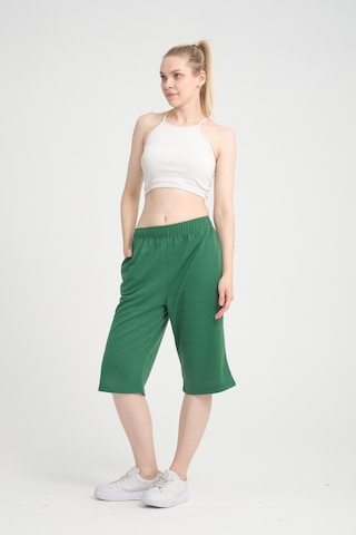 Superlife Kadın Kısa Kapri Şort Spr24ks64 Benetton Yeşili