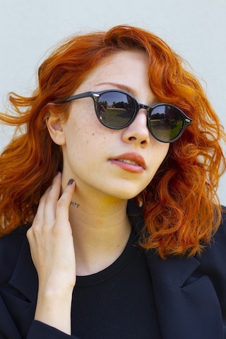 Focus On TS017 Lemon Black Retro Yuvarlak Polarize Kadın Güneş Gözlüğü