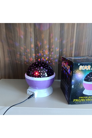 Yıldızlı Işık Görünümlü Pilli Ve Jarz Edilir Projektör Lamba