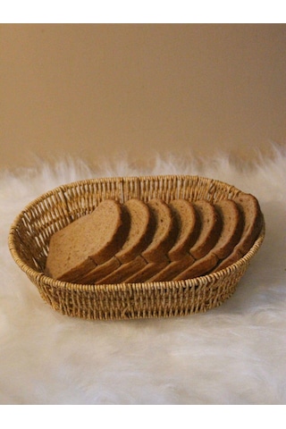Hasır Rattan Oval Geniş Ekmek Sepeti Diğer