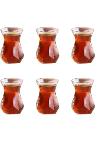 Lav alya modern çay bardağı - 12 li çay bardak