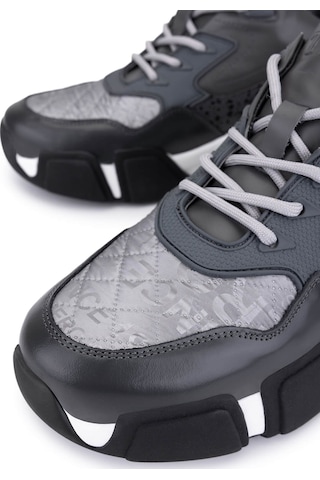 Tamer Tanca Erkek Hakiki Deri Gri Sneakers & Spor Ayakkabı 1145 12546-y Erk Ayk Y246 Grı Prst