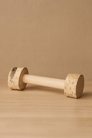 Kuş Oyuncağı 12 Cm Ahşap Ayak Egzersiz Dambılı, Papağanlar İçin Dayanıklı