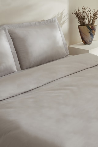 Karaca Home Jemma 120 Tel %100 Pamuk Saten Çift Kişilik Nevresim Takımı Gri Gri