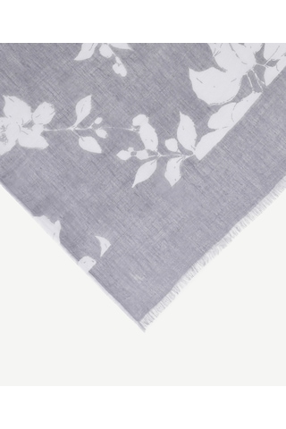 Yargıcı Çiçek Desenli Şal 26yksl1025x 005 Gri