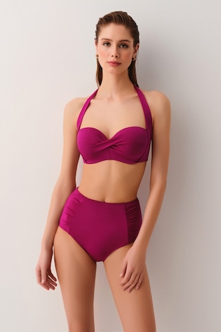 Suwen Kalın Bağcıklı Straplez Bikini Üst Sbn25680c1283 Vişne