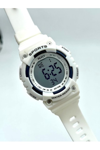 Penly Su Geçirmez Dijital Yetişkin Kol Saati 349 Model Beyaz +4 Renk Kronometre-alarmlı 5atm