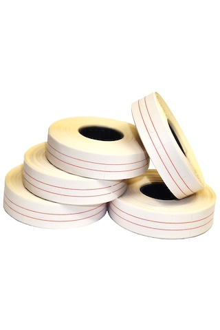 Mx6600 23x16mm Çift Satırlı Kırmızı Çizgili Kraf/hongshong/motex Fiyatlama Etiketi 12 Adet