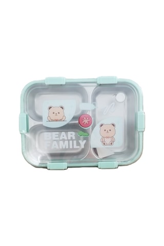 Akıllıelma -laxson Beslenme Kabı Çelik İthal Bear Family Yeşil 97088 0885 Yeşil