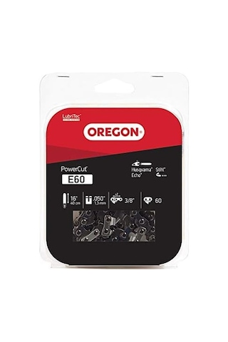 Oregon E60 Powercut 40 Cm 16 İnç Testere Zinciri, Husqvarna, Stihl, Echo İle Uyumludur