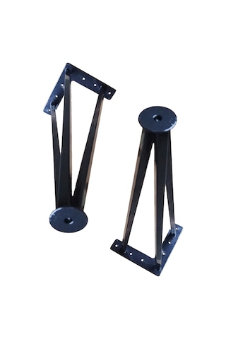 Metal Boru Ayak Kütük Masa Dresuar Kaşıklık Kitaplık Orta Sehpa Zigon Ayağı 40 Cm 2 Adet