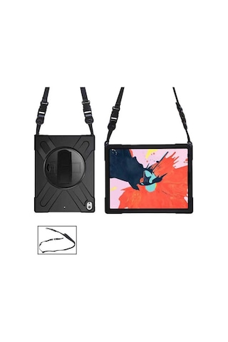 Apple Uyumlu iPad Pro 12.9 2018 3.nesil - Zore Defender Tablet Silikon-siyah Tablet Kılıfı