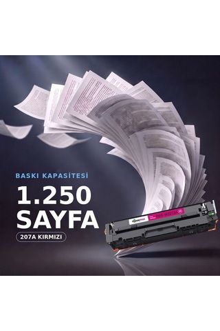 Hp Color Laserjet Pro M255dw Uyumlu  Toner Çipli W2213a Kırmızı