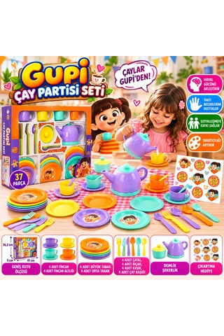6831 Çay Seti Kutulu Gupi My Tea Party 36prç Gup Diğer