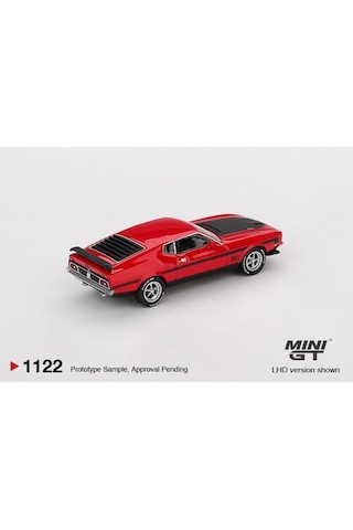 Mini Gt Ford Mustang Mach1 1971 Race Kırmızı 1/64 Model Araba
