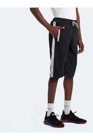Slazenger NARAYAN IN Erkek Cepli Kapri Siyah Şort