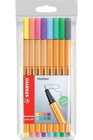 STABİLO FİNELİNER KALEM SETİ 8 RENK 88/8/1 PASTEL