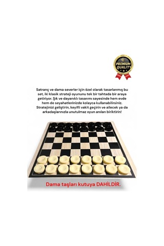 Özel Tasarım Stratejik Öğretici Zeka Geliştirici Çocuk Aile Boyu Etkinlik Eğlence Satranç Dama Seti