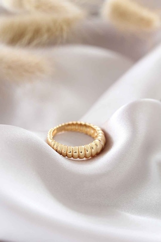 Altın Renk Ayarlamalı Burgu Kadın Yüzük - Tj-byk1503 Çok Renkli