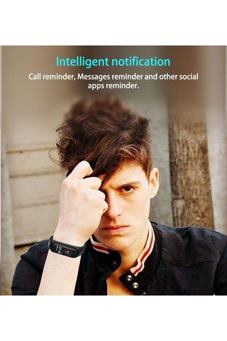 Geeroyoo Siyah M4 Akıllı Bileklik - 0.96 İnç Renkli Ekran, Adım Sayımı, Kan Basıncı, Kalp Atımı Ve Uyku İzleme, Çoklu Spor Modu, Arama Engelleme