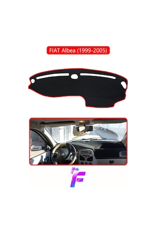 Fıat Albea 1999-2005 Araca Özel Torpido Örtüsü Ön Göğüs Kılıfı Tam Koruma Oto Aksesuar E45 Kırmızı