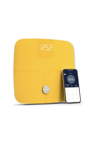 Nautica Classic Collection Plus Vücut Analizli Akıllı Bluetooth Tartı Baskül Sarı